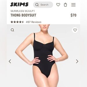 NWT Skims seamless sculpt thong bodysuit